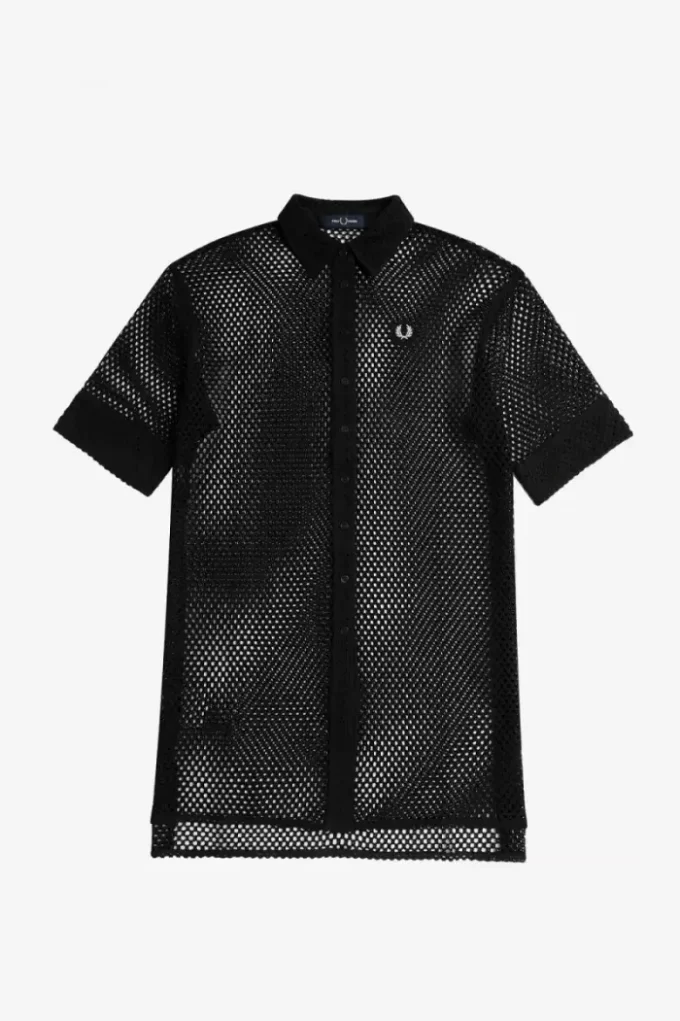 Açık Örgü Gömlek Kadın Elbisesi