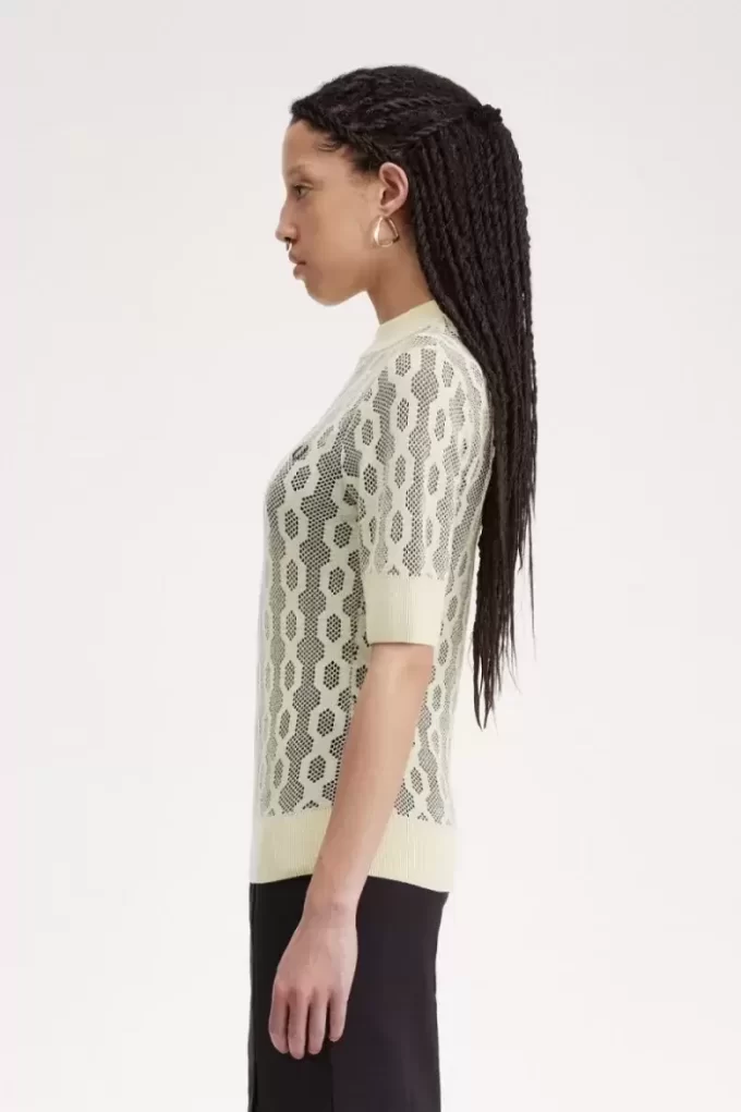 Açık Örgü Kısa Kollu Kadın Kazak Açık Örgü Kısa Kollu Kadın Kazak