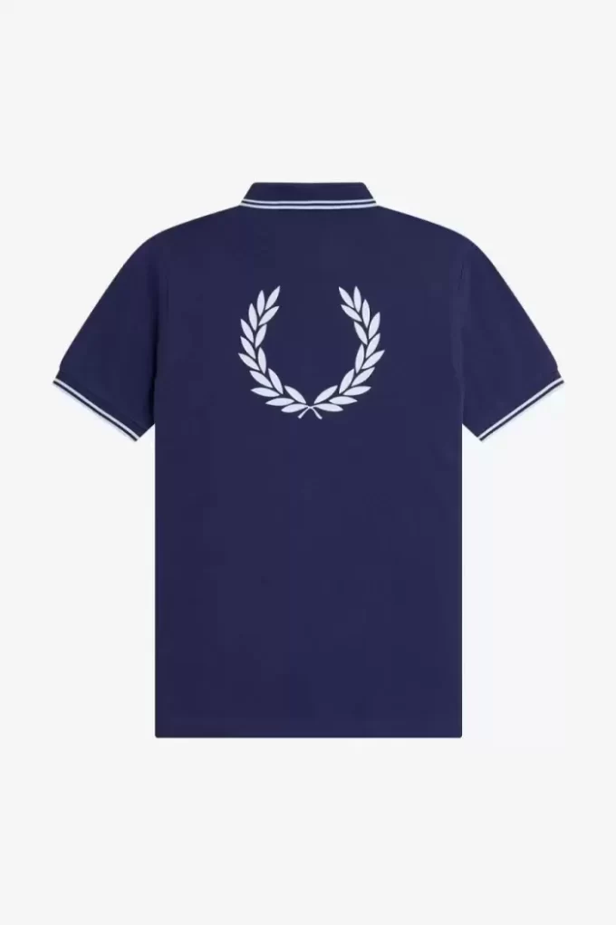 Arkası Grafik Erkek Polo Tişörtü