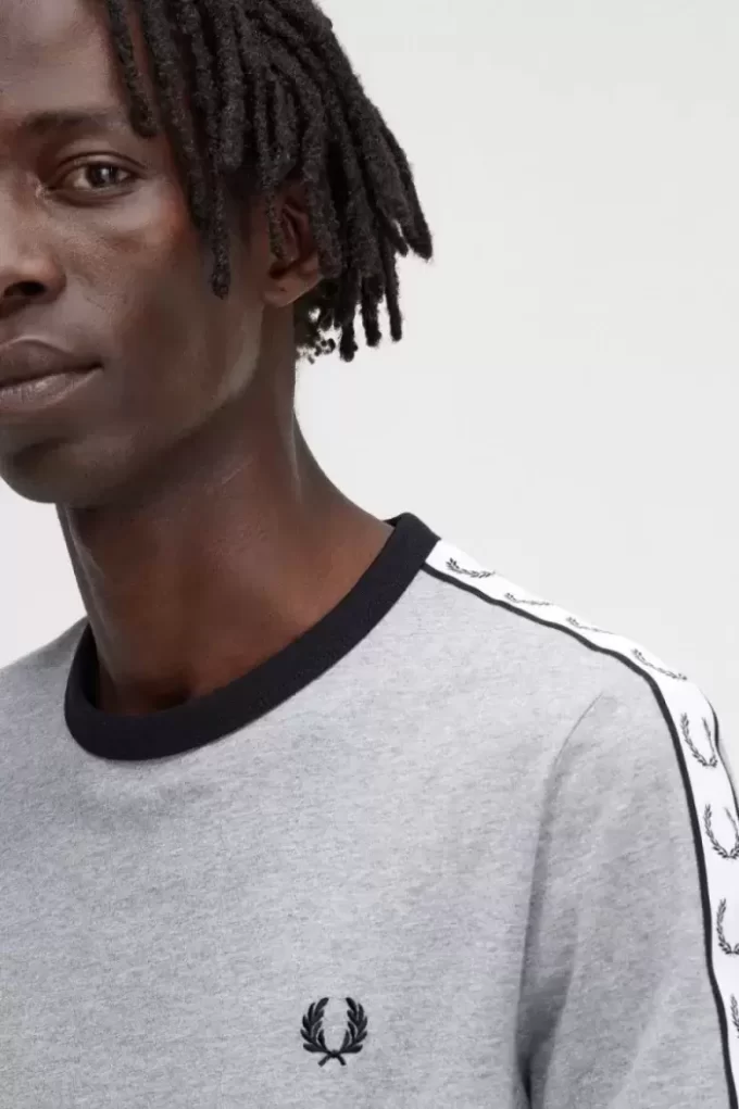 Bantlı Ringer Erkek Tişörtü