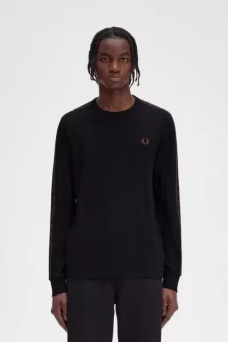 Bantlı Uzun Kollu Erkek Tişörtü