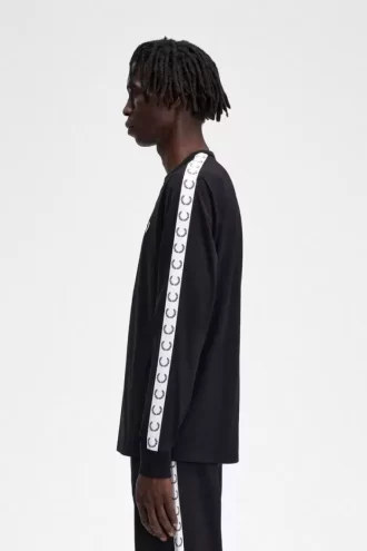 Bantlı Uzun Kollu Erkek Tişörtü