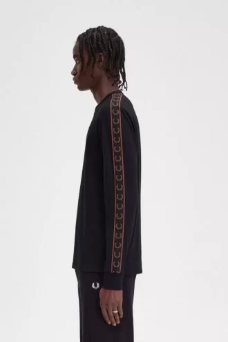 Bantlı Uzun Kollu Erkek Tişörtü