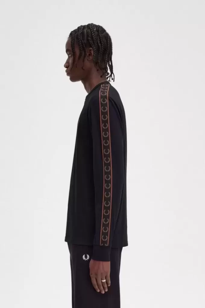 Bantlı Uzun Kollu Erkek Tişörtü