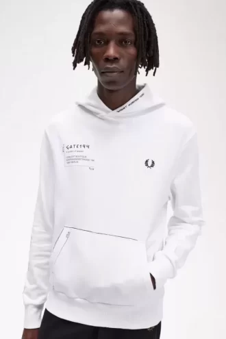 Baskılı Kapüşonlu Erkek Sweatshirt