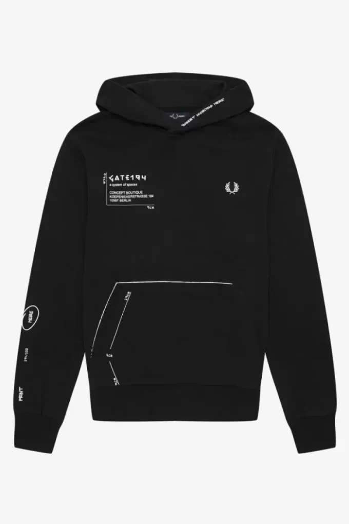 Baskılı Kapüşonlu Erkek Sweatshirt