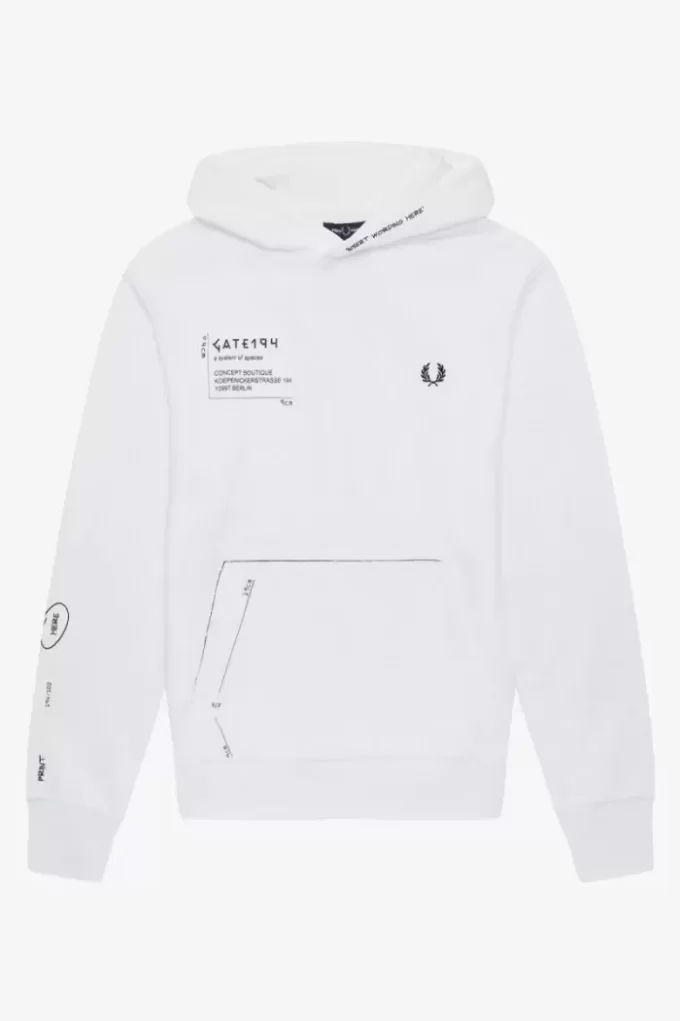 Baskılı Kapüşonlu Erkek Sweatshirt