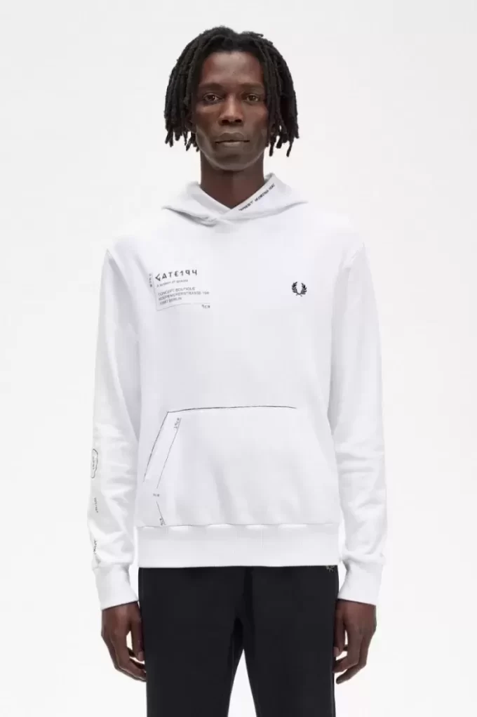 Baskılı Kapüşonlu Erkek Sweatshirt