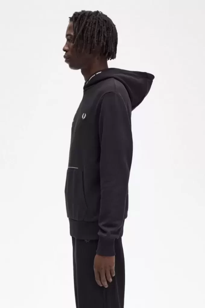 Baskılı Kapüşonlu Erkek Sweatshirt