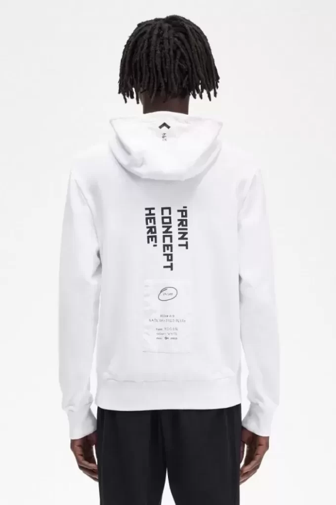 Baskılı Kapüşonlu Erkek Sweatshirt