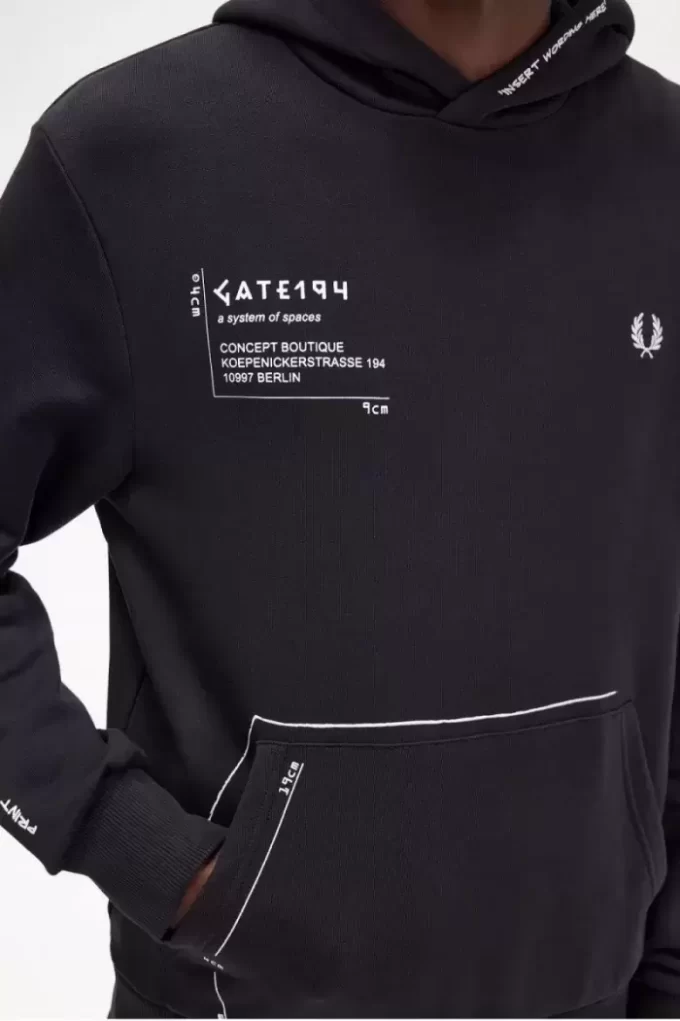Baskılı Kapüşonlu Erkek Sweatshirt
