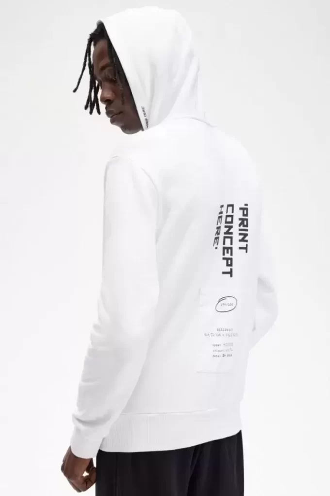 Baskılı Kapüşonlu Erkek Sweatshirt