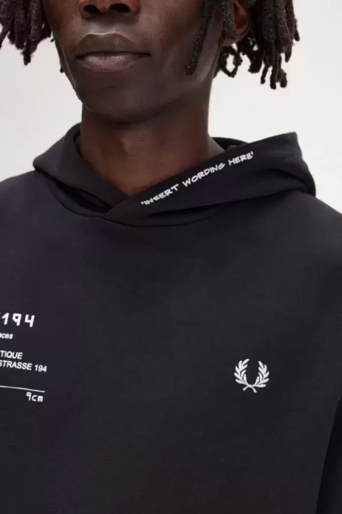 Baskılı Kapüşonlu Erkek Sweatshirt