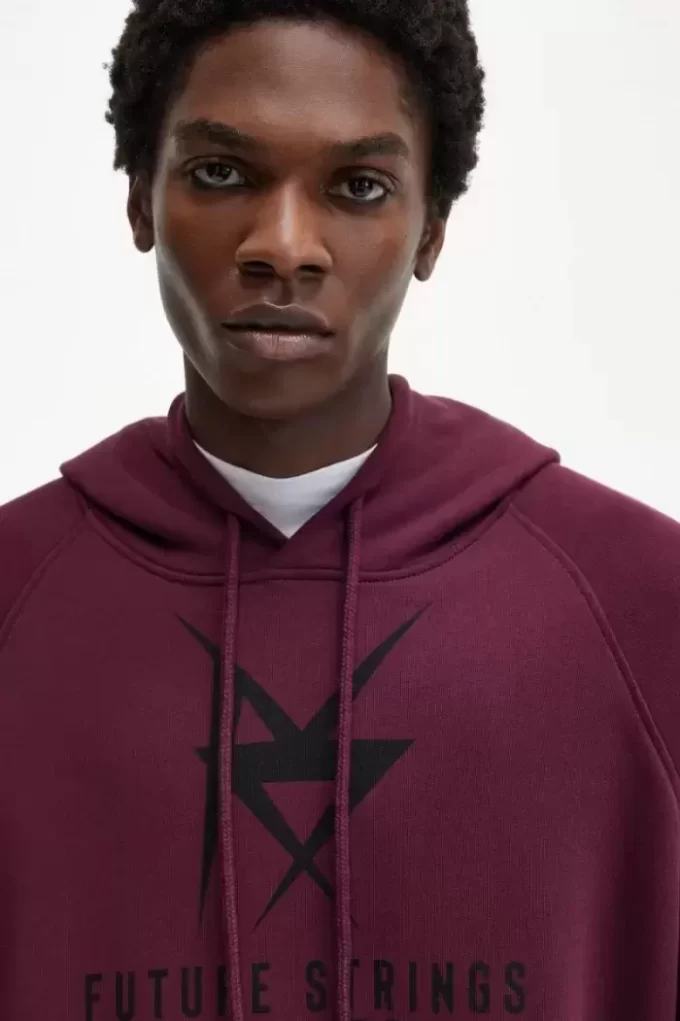 Baskılı Kapüşonlu Erkek Sweatshirtleri