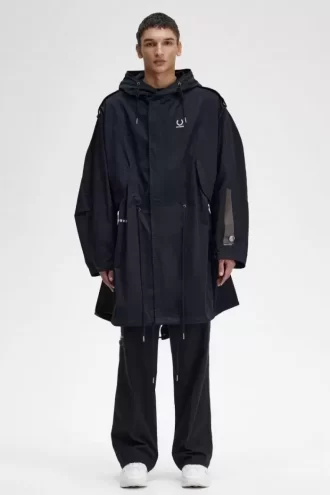 Baskılı Yama Erkek Parkası