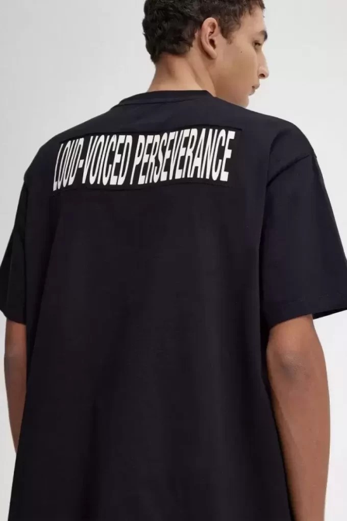 Baskılı Yama Rahat Erkek Tişörtü