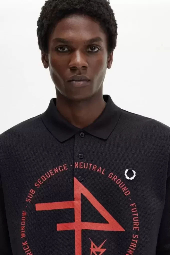 Büyük Boy Baskılı Erkek Polo Tişörtü