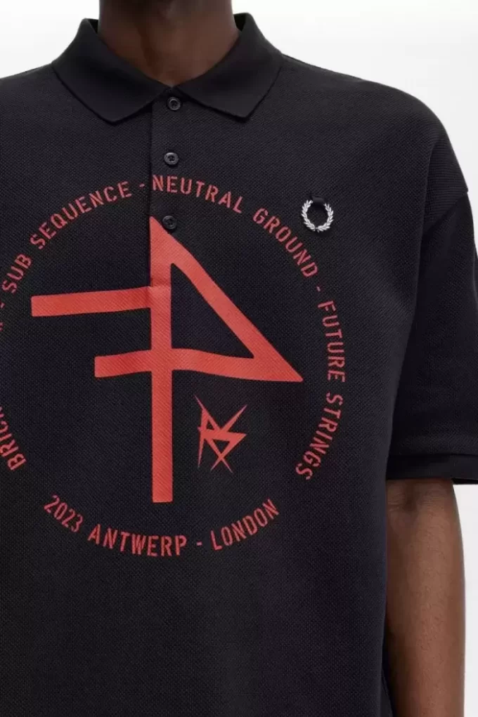 Büyük Boy Baskılı Erkek Polo Tişörtü