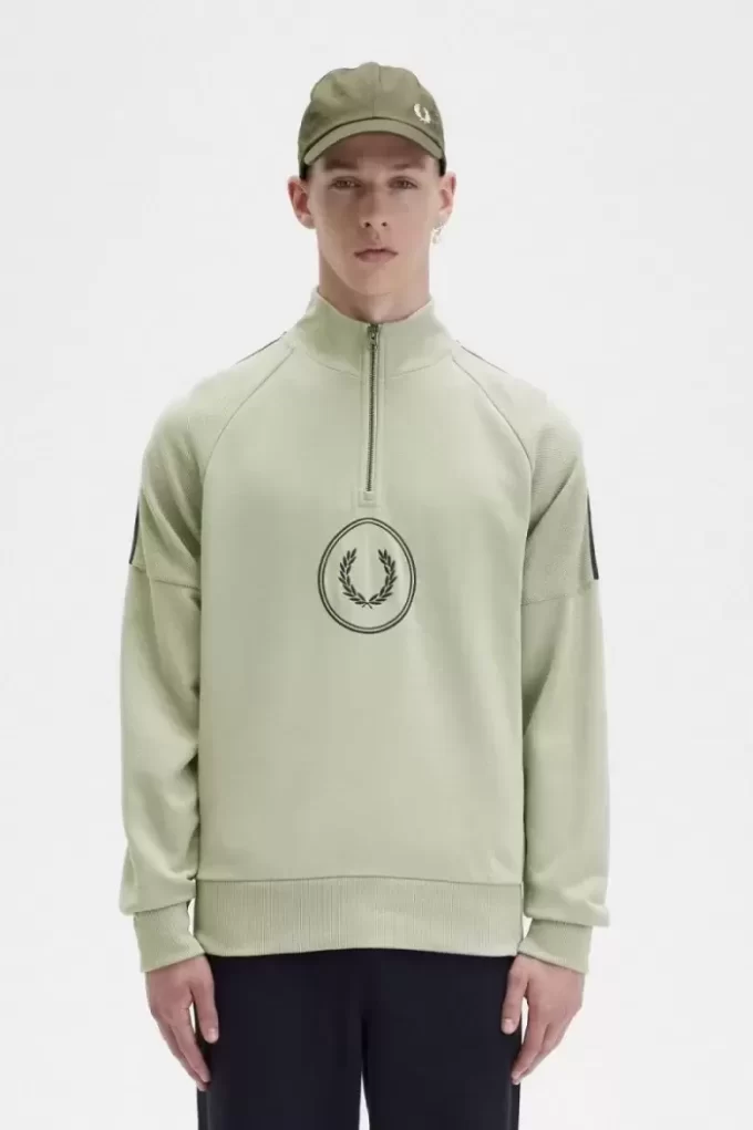 Circle Branding Yarım Fermuarlı Erkek Sweatshirtleri