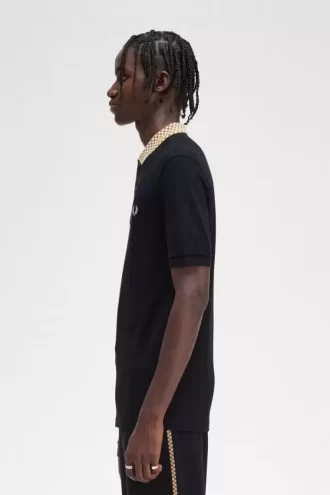 Dama Tahtası Yaka Erkek Polo Tişörtü