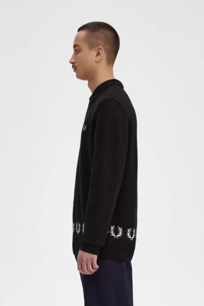 Defne Çelengi Kenarlı Örme Erkek Gömleği