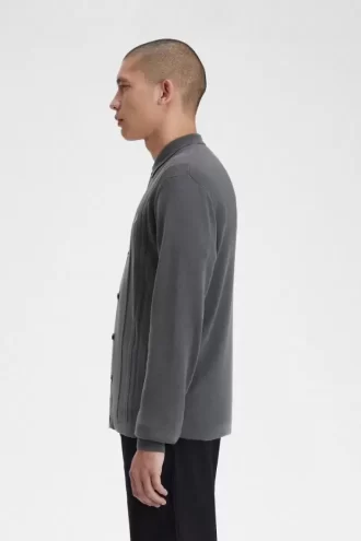 Düğmeli Örme Erkek Gömleği