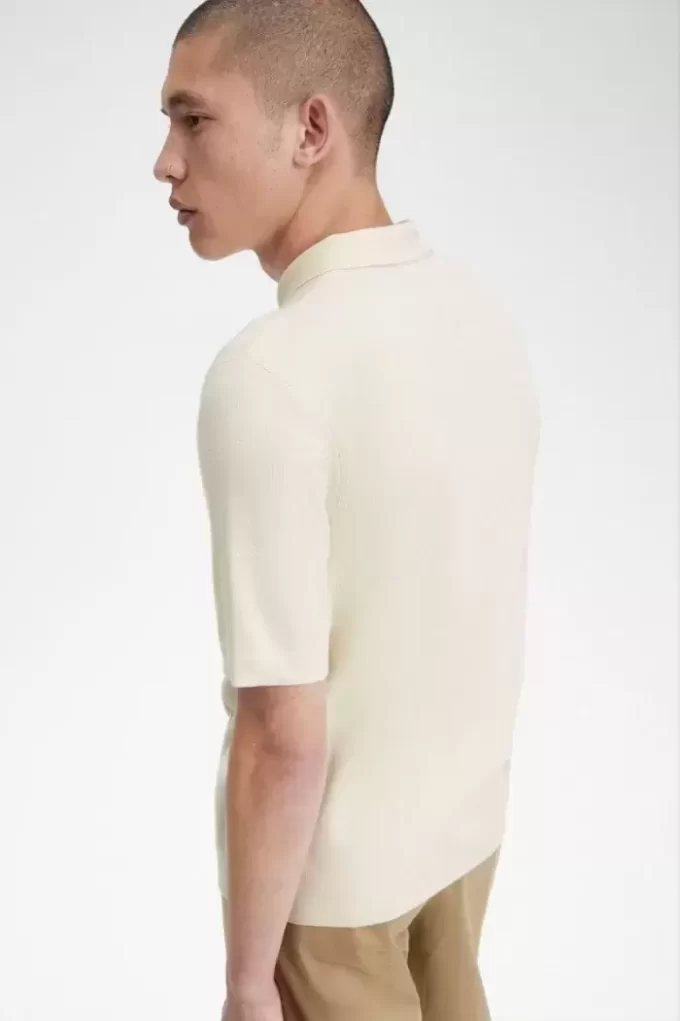 Düğmeli Örme Erkek Gömleği