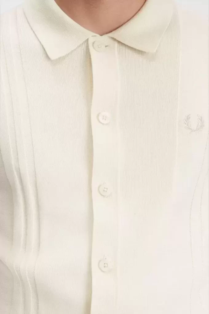 Düğmeli Örme Erkek Gömleği