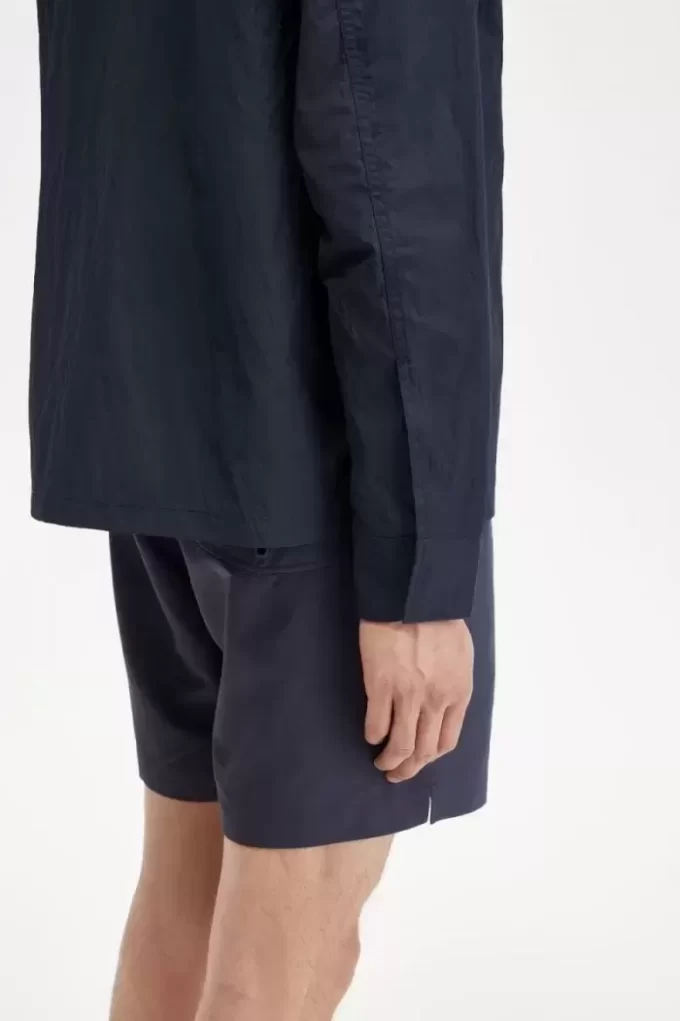 Dokulu Fermuarlı Erkek Gömleği