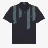 Glitch Stripe Erkek Polo Tişörtü