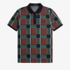 Glitch Tartan Erkek Polo Tişörtü Glitch Tartan Erkek Polo Tişörtü