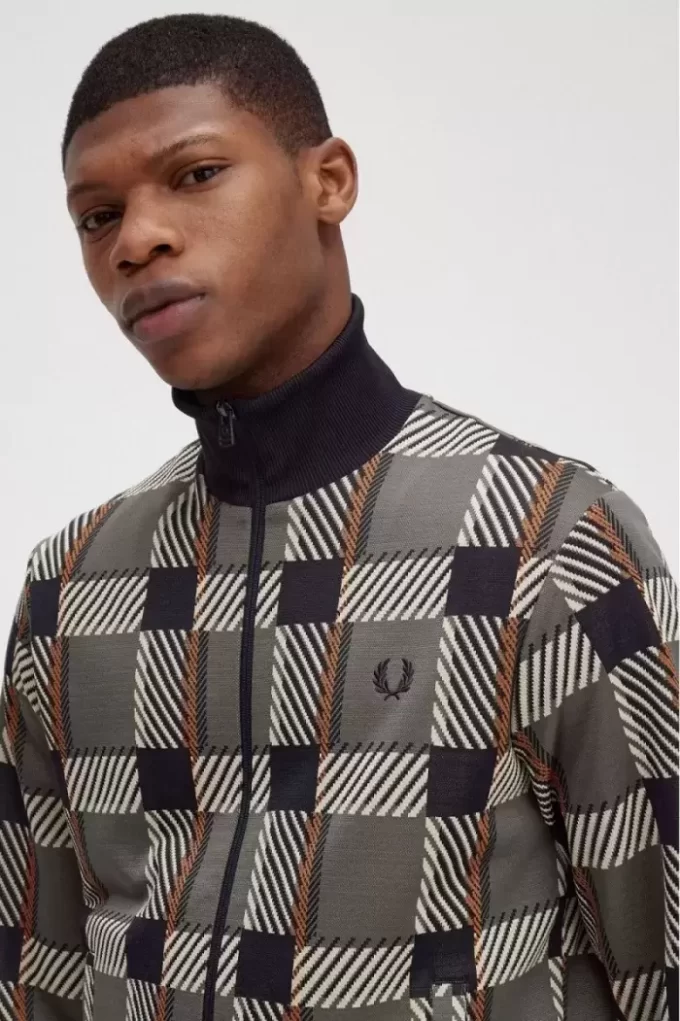 Glitch Tartan Erkek Spor Ceketleri