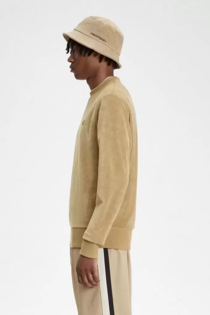 Havlu Kumaş Yuvarlak Yaka Erkek Sweatshirtleri