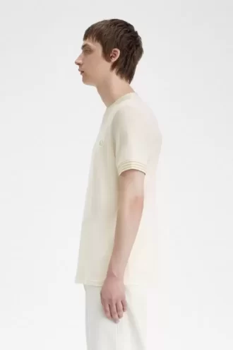 Çizgili Manşetli Erkek Tişörtü