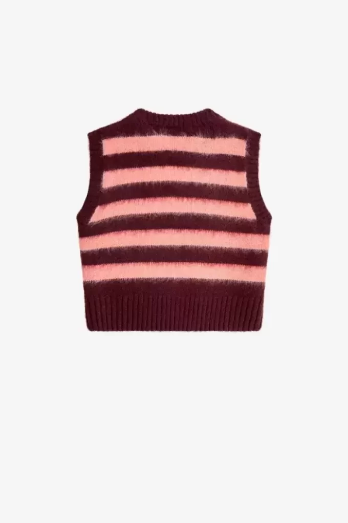 Çizgili Örgü Kadın Atletleri Çizgili Örgü Kadın Atletleri