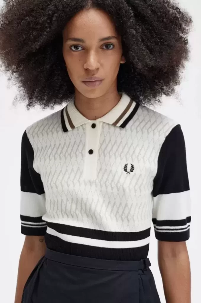 Jakarlı Örme Kadın Gömleği