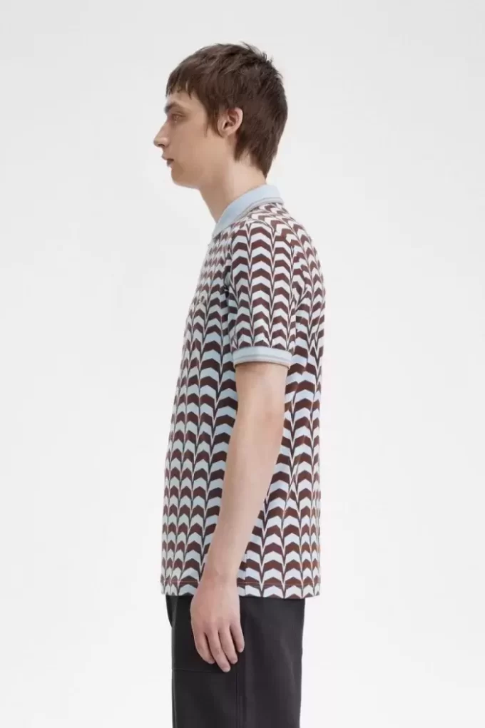 Kalın Baskılı Erkek Polo Tişörtü