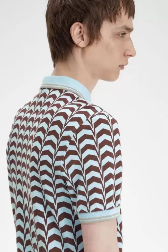 Kalın Baskılı Erkek Polo Tişörtü