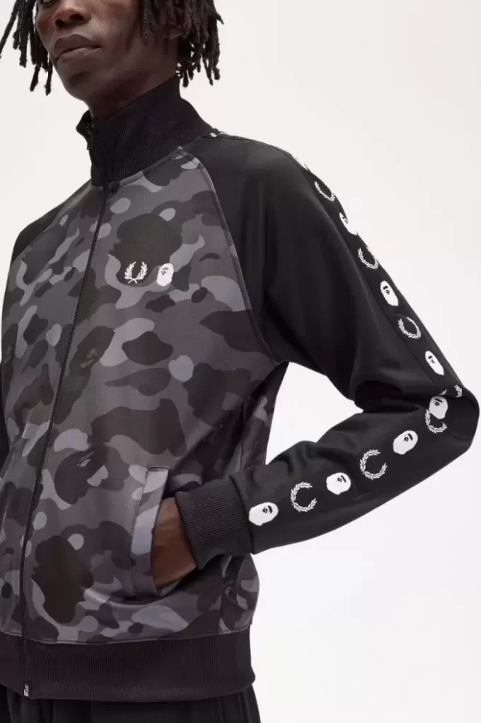 Kamuflaj Panel Erkek Spor Ceketleri