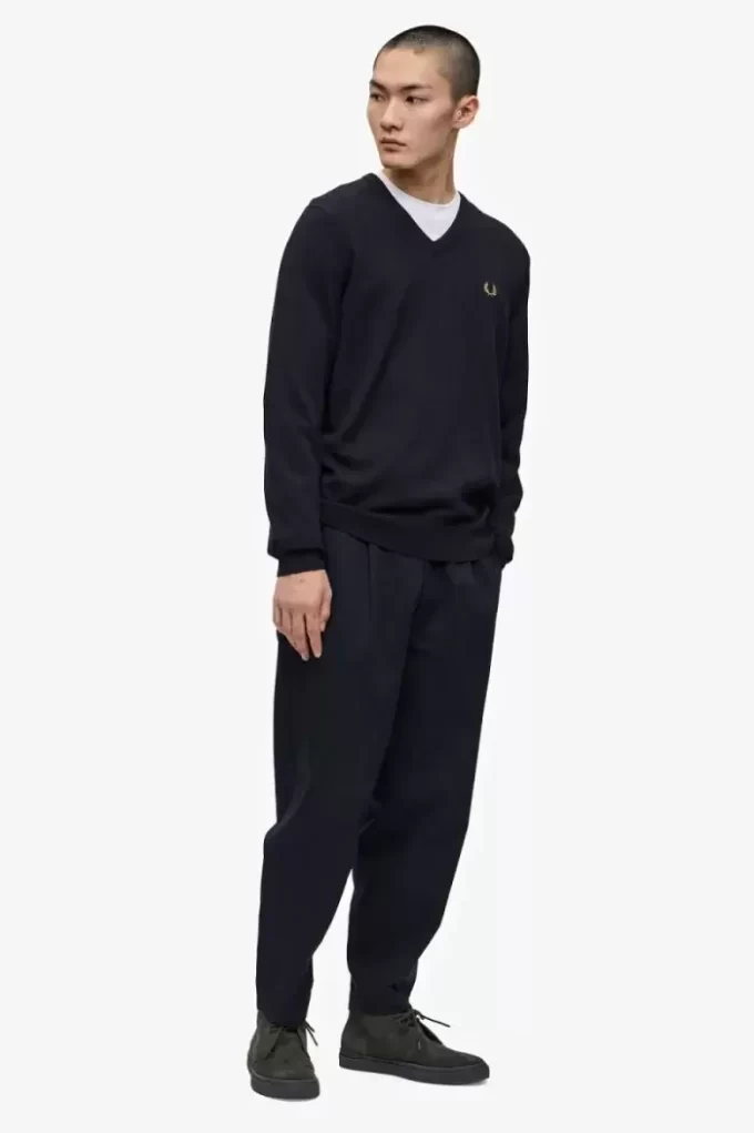 Klasik V Yaka Erkek Kazak