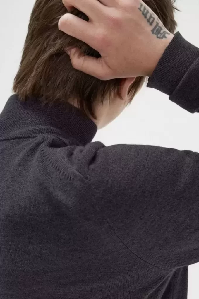 Klasik Yarım Fermuarlı Erkek Kazak