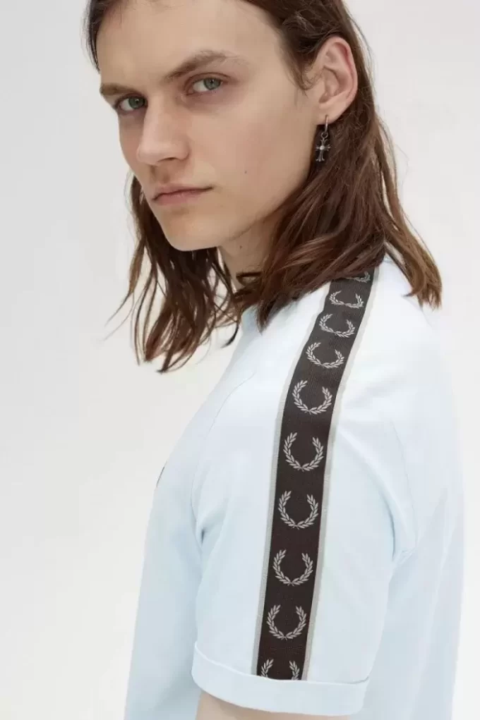 Kontrast Bantlı Zil Erkek Tişörtü