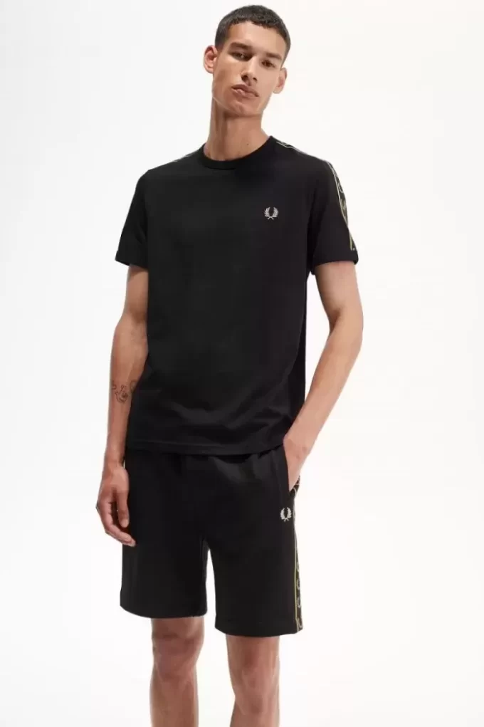 Kontrast Bantlı Zil Erkek Tişörtü