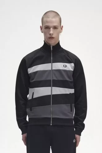 Kontrast Panel Erkek Spor Ceketleri