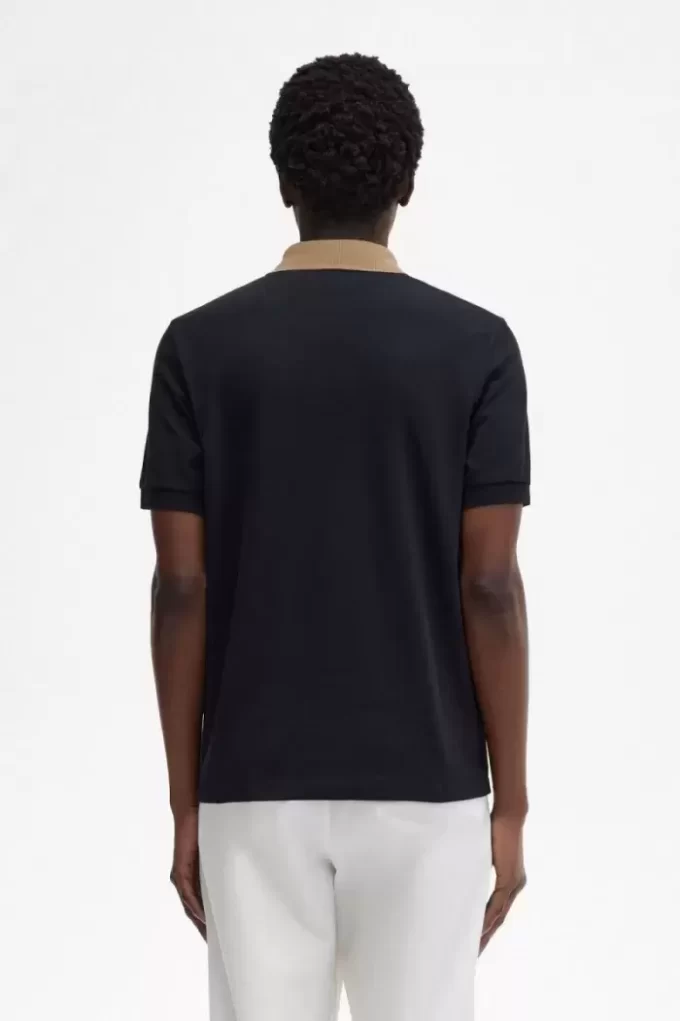 Kontrast Yaka Erkek Polo Tişörtü