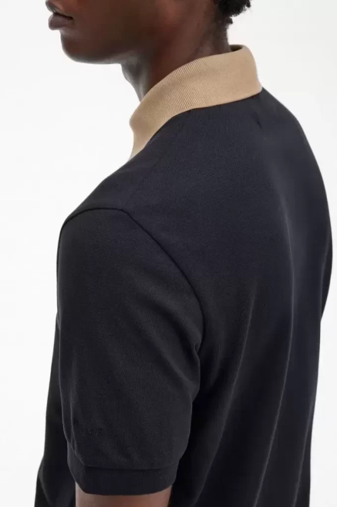 Kontrast Yaka Erkek Polo Tişörtü