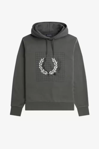 Laurel Wreath Grid Kapüşonlu Erkek Sweatshirtleri