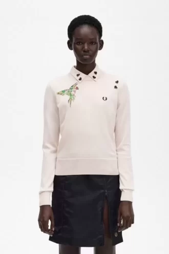 İşlemeli Kadın Kazak