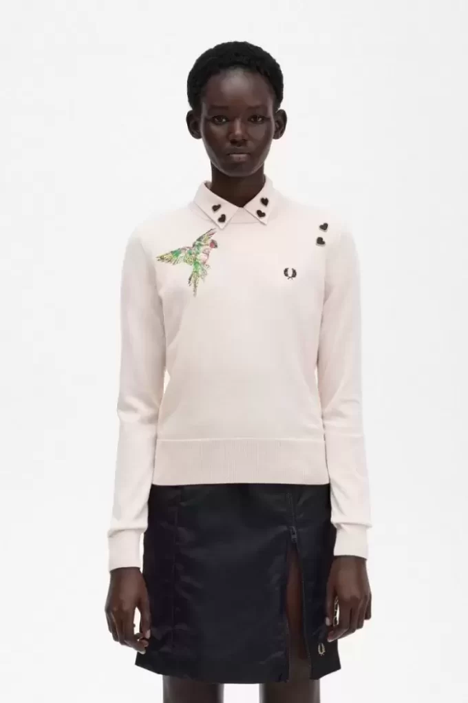 İşlemeli Kadın Kazak