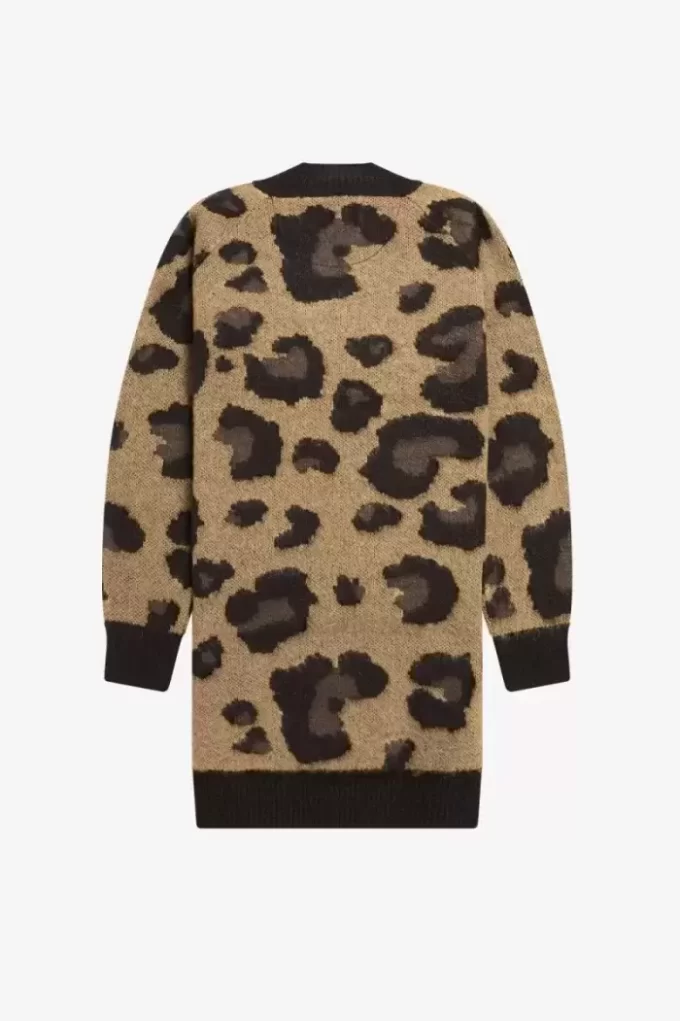 Leopar Örgü Kadın Elbisesi